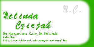 melinda czirjak business card